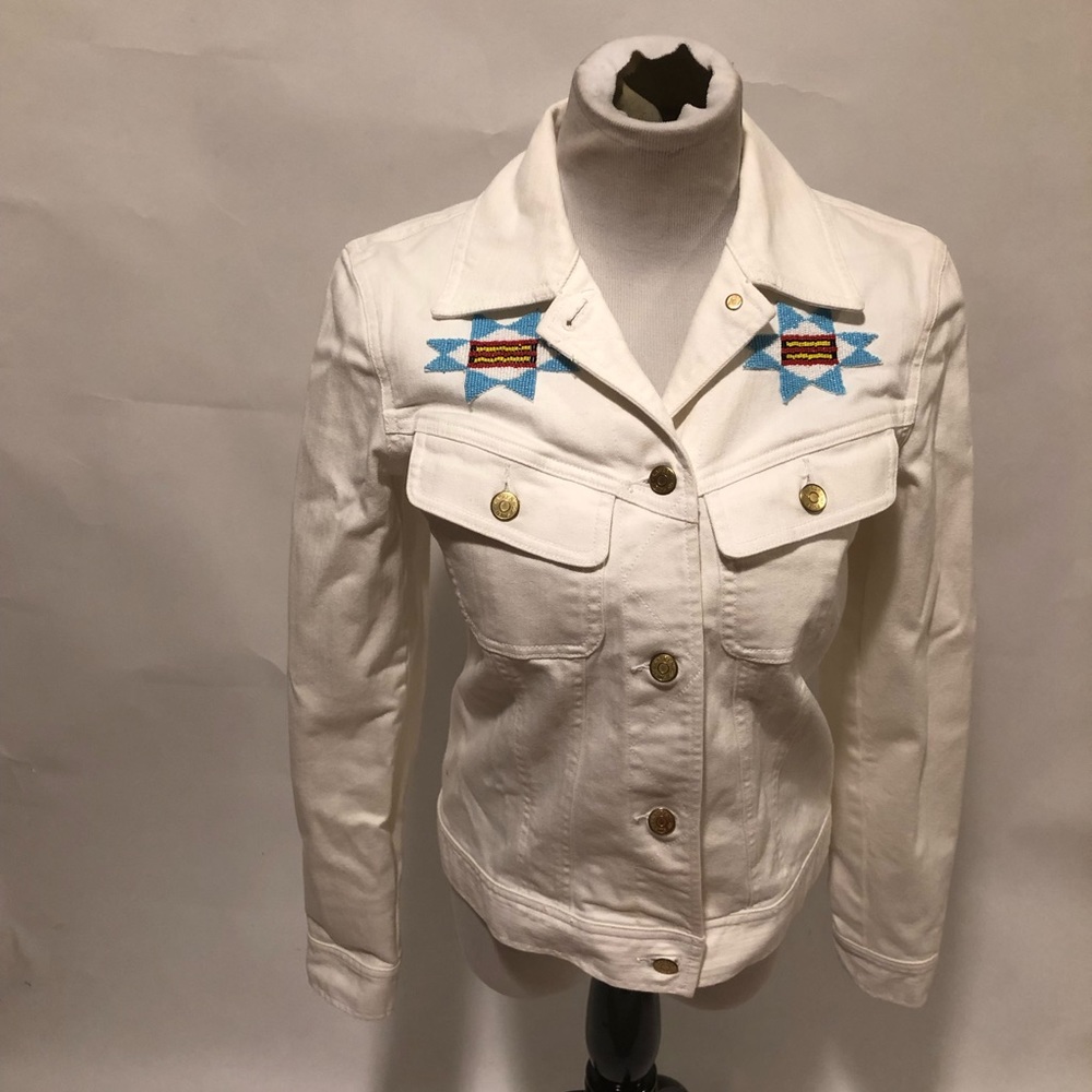 Lauren Jeans Co. white jean jacket size small - Picture 1 of 4
